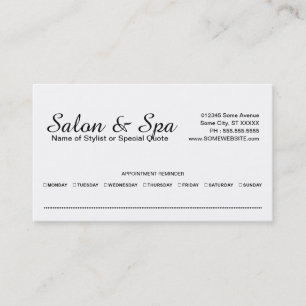 american beauty appointment reminder card