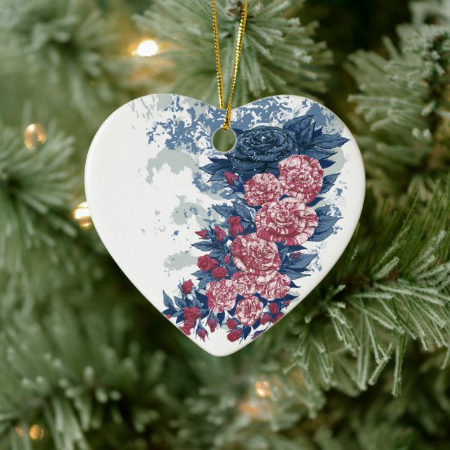 American Beauty Ceramic Ornament (Tree)