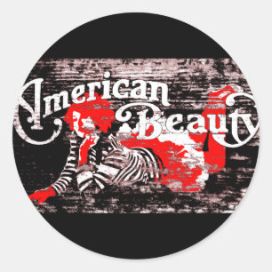 american beauty classic round sticker