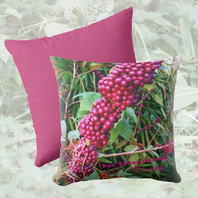 American Beautyberry at Bok Tower Gardens Florida Outdoor Cushion (Creator Uploaded)
