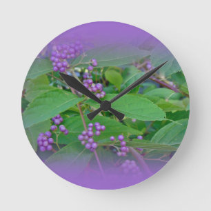 American Beautyberry (Callicarpa americana) Round Clock