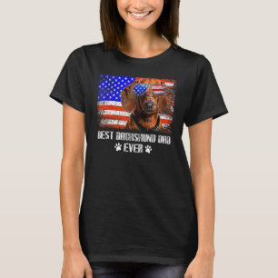 American Best Dachshund Dad Ever Father's Day T-Shirt