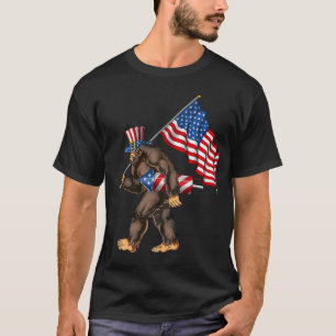 American Bigfoot Fireworks 4th of July Sasquatch T-Shirt