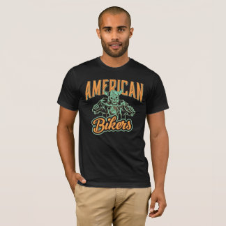 American Bikers Skull Motorcycle T-Shirt