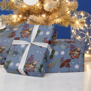 American Bird Woodland Christmas Wrapping Paper