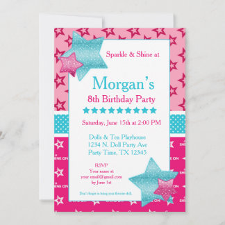 American Birthday Girl Digital or Printable Invite