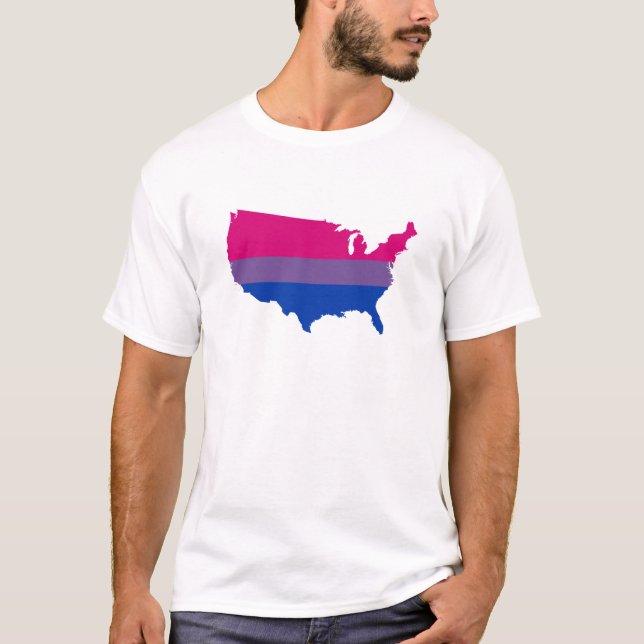 American bisexuality pride map T-Shirt (Front)