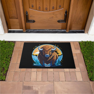american bison doormat