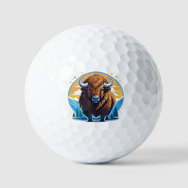 american bison golf balls (Front)
