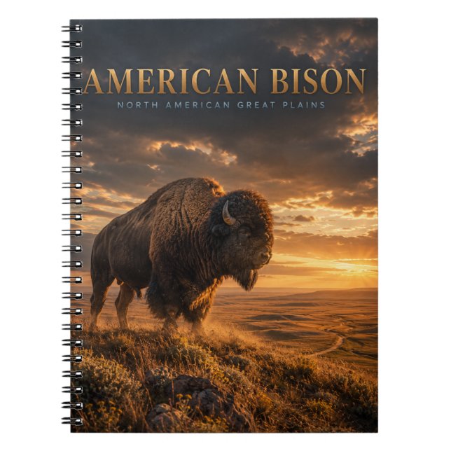 American Bison Great Plains ANIMALS Notebook (Front)