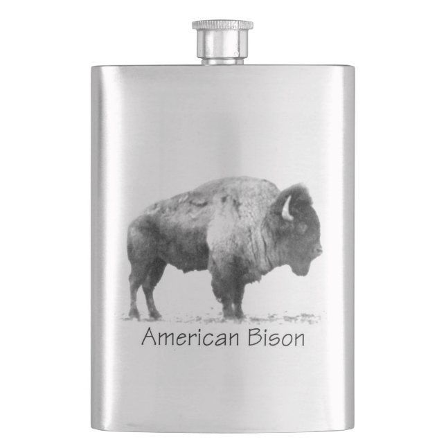 American Bison Hip Flask (Front)