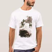 American Bison Hunters (b/w photo)