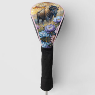 American Bison in floral valley-------- at Sunrise Golf Head Cover