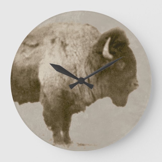 American Bison Large Clock (Front)