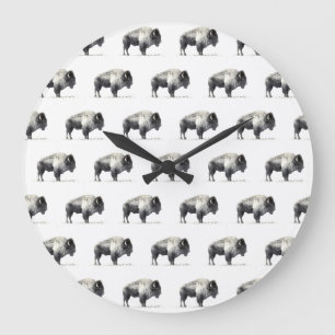 American Bison Large Clock