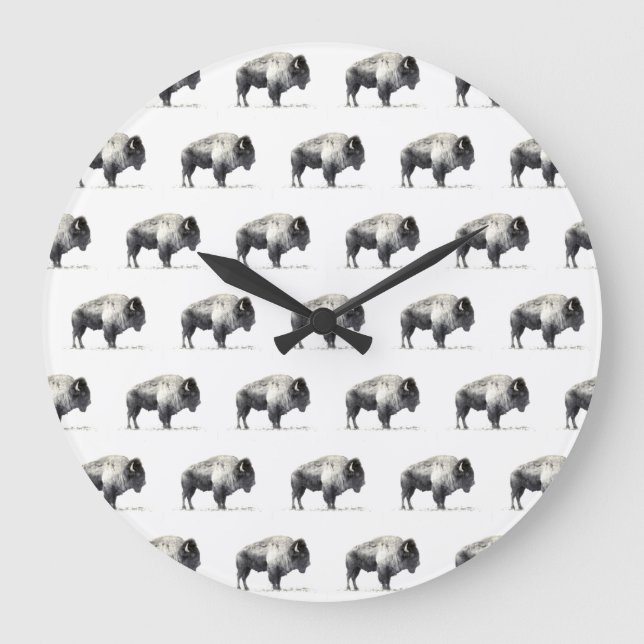 American Bison Large Clock (Front)