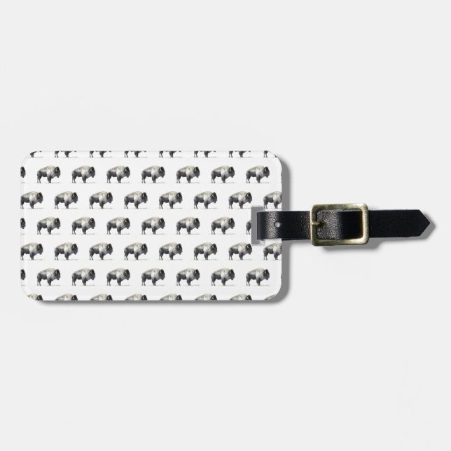 American Bison Luggage Tag (Front Horizontal)