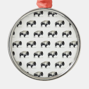 American Bison Metal Ornament