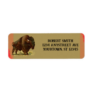 American Bison Return Address Label