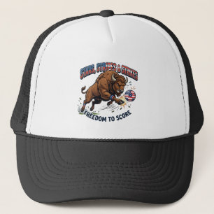 American Bison Soccer: Freedom to Score Trucker Hat