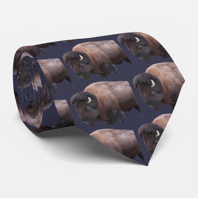 American bison tie (Rolled)