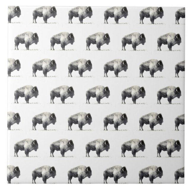 American Bison Tile (Front)