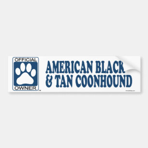American Black And Tan Coonhound Blue Bumper Sticker
