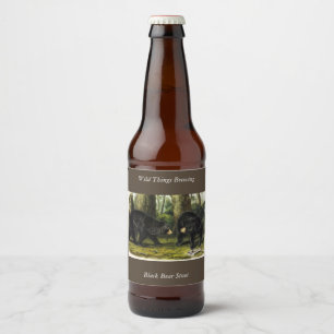American Black Bear (Ursus Americanus) by Audubon Beer Bottle Label
