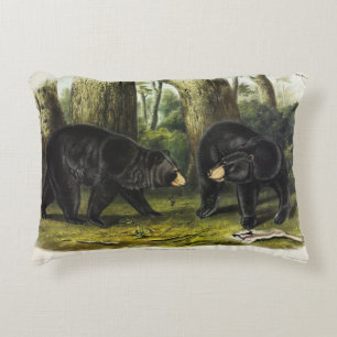 American Black Bear (Ursus Americanus) by Audubon Decorative Cushion