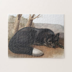 American Black or Silver Fox (Vulpes fulvus) Jigsaw Puzzle