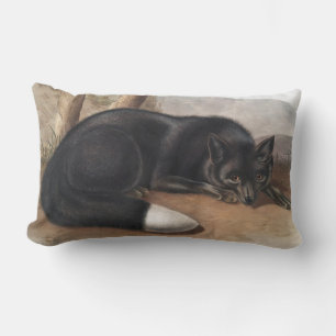 American Black or Silver Fox (Vulpes fulvus) Lumbar Cushion