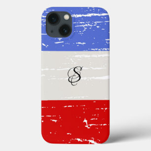 American Blocks Solid Monogram iPhone 13 Case