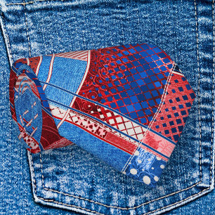 American Blue Jeans Abstract Pattern Tie