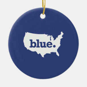American Blue States Ceramic Tree Decoration
