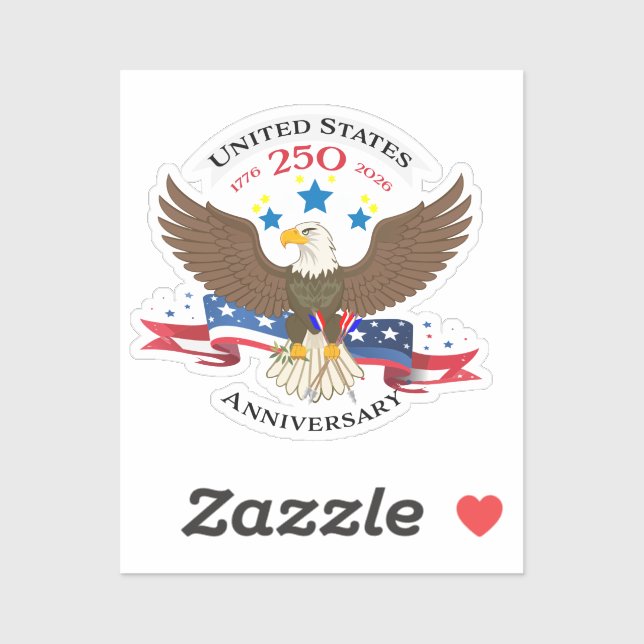 American Bold Eagle Patriotioc Anniversary USA (Sheet)