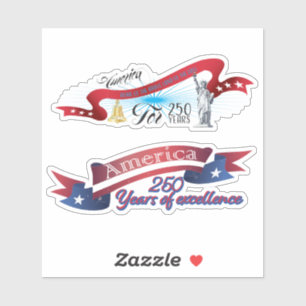 American Bold Eagle Patriotioc Anniversary USA x2