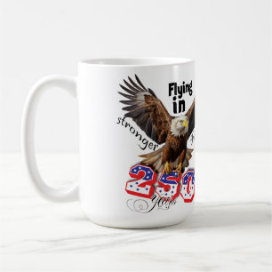 American Bold Eagle Patriotioc USA 250 Years Coffee Mug