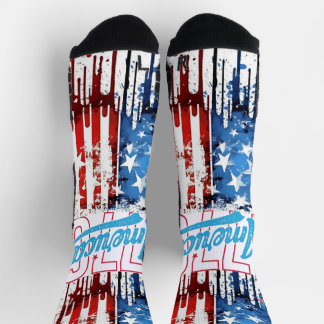 American Boldy printinted Crew Socks