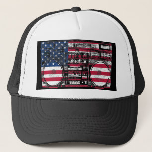 american boombox trucker hat