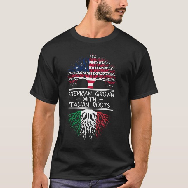 American Born Italian Roots T-Shirt (Front)