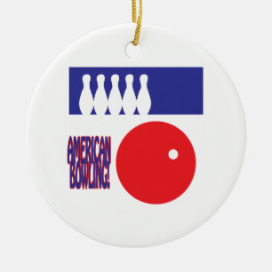 American Bowling Ceramic Tree Decoration