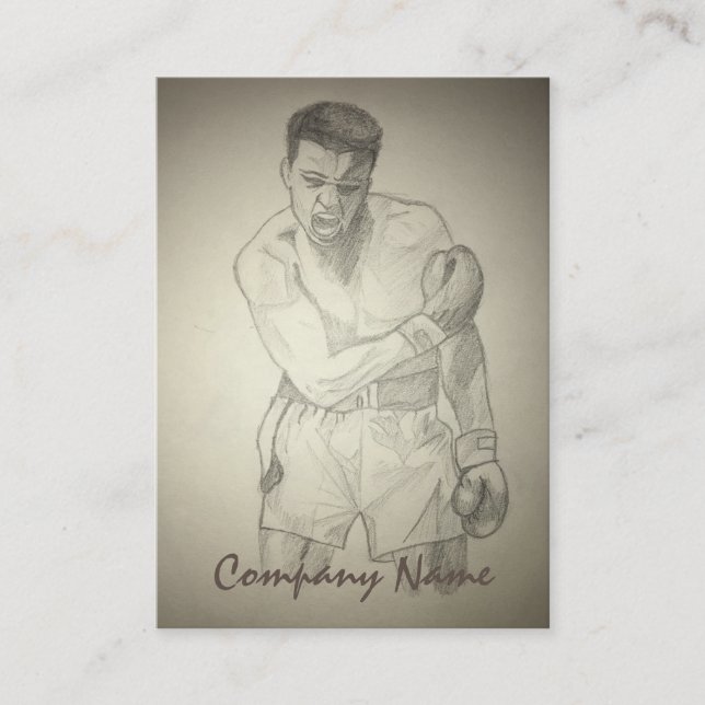 American Boxer Art Sketch Business Card (Front)