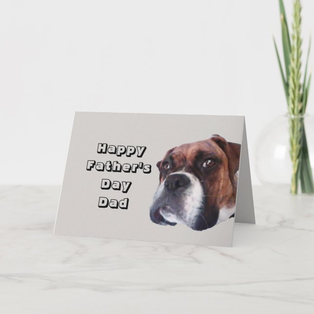 AMERICAN BOXER FATHER'S DAY  CARD (Front)