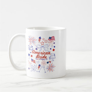 American Bride Patriotic Wedding Celebration Coffee Mug