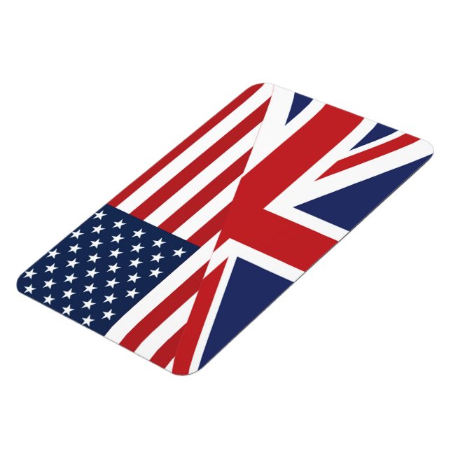 American - British Combined Flag Magnet (Left Side)