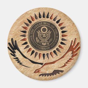 AMERICAN BRONZE SEAL EAGLE MAGNET