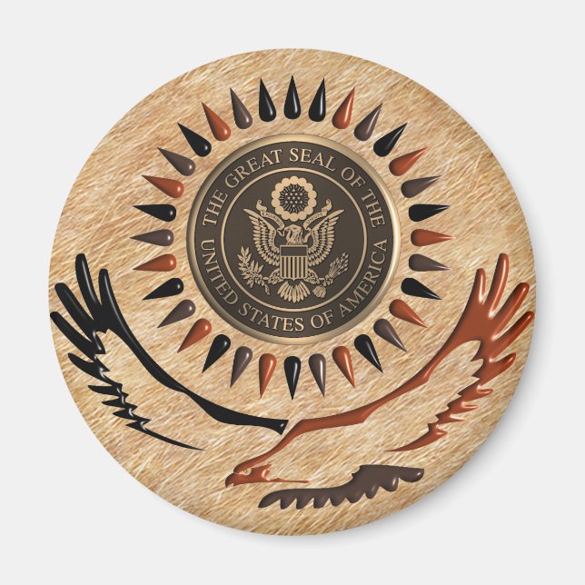 AMERICAN BRONZE SEAL EAGLE MAGNET (Front)