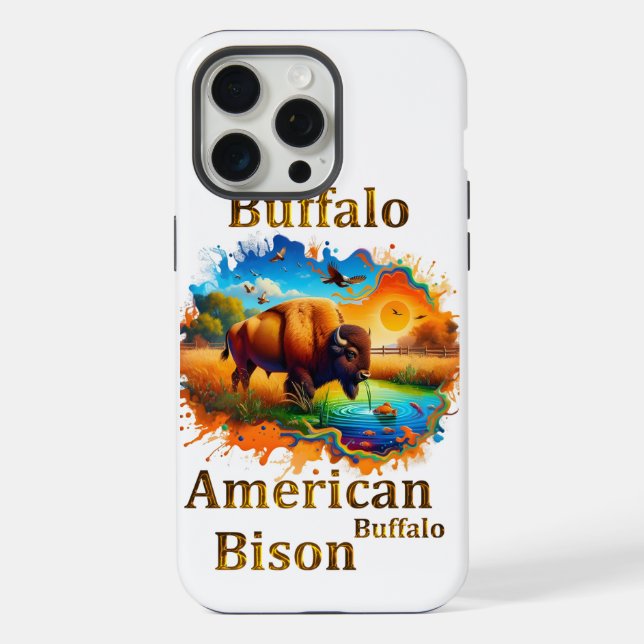 American Buffalo Bison iPhone Case (Back)