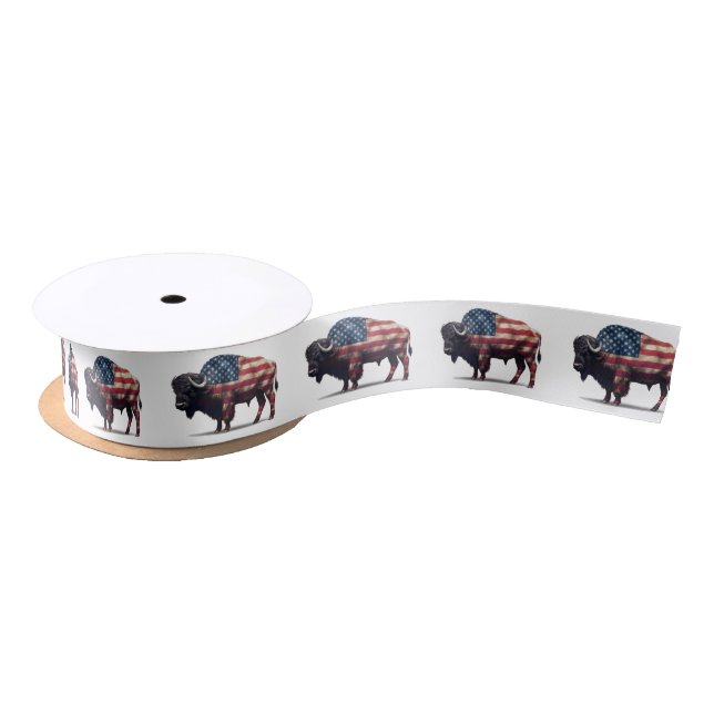American Buffalo Bison Satin Ribbon (Spool)