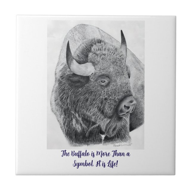 American Buffalo Ceramic Tile (Front)